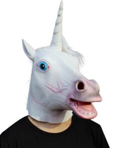 Alternative view of Creepy Party Animal Mask Unicorn Mask Deluxe Novelty Halloween Costume Party Latex Animal Head Mask Unicorn Mask