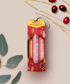Burt's Bees Christmas Gifts, 3 Lip Care Stocking Stuffers Products, Mistletoe Kiss Set - Pomegranate Moisturizing Lip Balm, Hibiscus Tinted Lip Stain + Balm Duo & Peony Lip Shimmer Oil Stick (3-Pack) 11 71YwbWWJ8FL