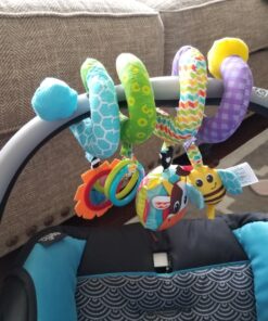 Infantino Stretch & Spiral Activity Toy - Textured Play Activity Toy for Sensory Exploration and Engagement, Ages 0 and Up, Blue Farm, 1 Count (Pack of 1) 30 71Yxh ukRbL