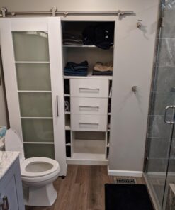 TMS 5FT European Modern Satin Stainless Steel Sliding Barn Wood Door Closet Hardware 5 FT (60") 31 71YxrAEdvZL