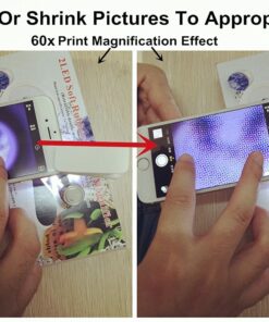 Beileshi 60x Zoom Microscope Magnifier LED + Uv Light Clip-on Micro Lens for Universal Mobile Phones Universal Clamp for iPhone 7s Plus/7s/7/7plus/ 6 6s 6Plus/ 5 Samsun/HTC 26 71Yxwk5ttvL