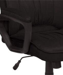 Amazon Basics Classic Office Desk Computer Chair - Adjustable, Swiveling, Ultra-Soft Microfiber, Lumbar Support, 28"D x 25"W x 43.5"H, Black 37 71Yy3cnUSwL