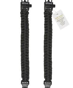 A2S Protection Paracord Bracelet K2-Peak – Survival Bracelets with Embedded Compass Whistle EDC Hiking Gear- Camping Gear Survival Gear Emergency Kit Black / Black 9" 10 71Z ZmWg1YL