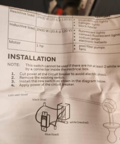 Honeywell Home RPLS730B1000 7-Day Programmable Light Switch Timer, White Filter 48 71Z00LE6LL