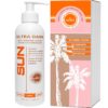 Sun Laboratories By Giesee - Ultra Dark Self Tanner Lotion, Instant Tan, Natural Looking Tan for Face and Body, Organic Sunless Tanning Lotion for Fair To Medium Skin Tones, Ensures a Natural Glow 8 Fl Oz (Pack of 1) 43 71Z0b9p06EL