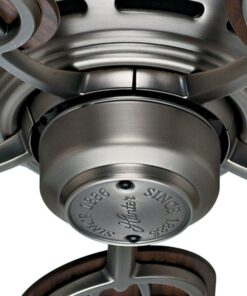 Hunter Fan Company Low Profile 52-inch Indoor Antique Pewter Traditional Ceiling Fan Without Light Kit, Includes Pull Chains, and Reversible WhisperWind Motor Antique Pewter finish 17 71Z0cZIhShL