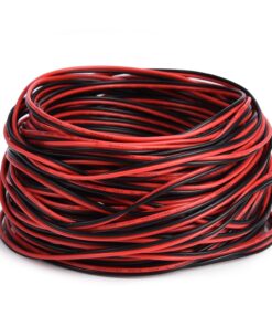 65.6ft Extension Cable Wire Cord JACKYLED 20M 22AWG Wire Cord for Single Color LED Strips 22/2 Low Voltage Extension, Black and Red 22AWG/65.6FT