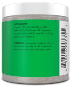 Exfoliating Body Scrub with Hydrating Coconut Milk and Detoxifying Dead Sea Salt, Moisturizing Exfoliating Scrub by Pure Body Naturals, 12 Ounce (Packaging Varies) 27 71Z1JIPh2jL