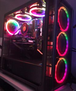 upHere 120mm RGB Case Fan Fan,Quiet Edition High Airflow LED Case Fan for PC Cases-3 Pack,RGB123-3 25 71Z1bKzY8VL