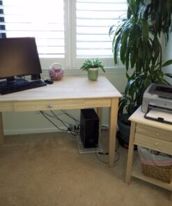 International Concepts Basic Desk with Drawer, Unfinished 72 71Z1zxCK3 L