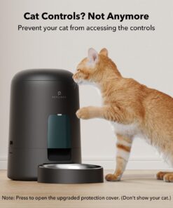 PETLIBRO Automatic Cat Feeder, Automatic Cat Food Dispenser Battery-Operated with 180-Day Battery Life, AIR Pet Feeder for Cat & Dog, Timed Cat Feeder Program 1-6 Meals Control, 2L Auto Cat Feeder Black Basic 20 71Z20kG1iPL