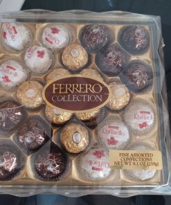 Ferrero Collection, 24 Count, Premium Gourmet Assorted Hazelnut Milk Chocolate, Dark Chocolate And Coconut Chocolates, Luxury Chocolate Holiday Gift Box 24 Count (Pack of 1) 38 71Z2ABs99VL