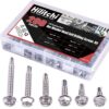 Hilitchi 410 Stainless Steel #8 Hex Washer Head Self Drilling Sheet Metal Tek Screws Assortment Kit Set with Drill Point, Self Driller, 200 Pieces 13 71Z2LrjYU1L