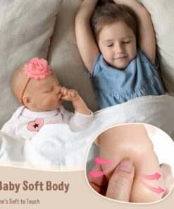 Alternative view of JIZHI Lifelike Reborn Baby Dolls - 17-Inch Soft Body Realistic-Newborn Baby Dolls Full Vinyl Body Poseable Baby Girl with Feeding Kit Gift Box for Kids Age 3+ Demi