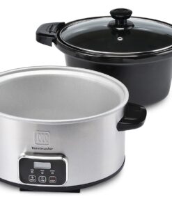 Toastmaster 4-Quart Digital Slow Cooker with Locking Lid (Stainless Steel) Stainless Steel 6 71Z3pc8opxL