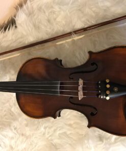 Mendini By Cecilio Violin - MV500+92D - Size 4/4 (Full Size), Black Solid Wood - Flamed, 1-Piece Violins w/Case, Tuner, Shoulder Rest, Bow, Rosin, Bridge & Strings - Adult, Kids Size: 4/4 (Full Size) 68 71Z4lRBc0KL