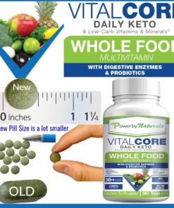 Power By Naturals Vital Core Daily Keto Vitamins - Whole-Food Keto Multivitamin for Women & Men | Supports Energy, Tiredness, and Keto Flu | with Digestive Enzyme & Probiotics | 90 Tablets 13 71Z4twwLXlL