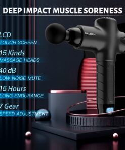 DACORM Massage Gun, Muscle Massage Gun Deep Tissue for Athletes, Portable Percussion Massager for Pain Relief - with 15 Massage Heads, Black M-black 13 71Z62D5pQsL