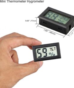 4-Pack Mini Digital Temperature Humidity Meters Gauge Indoor Thermometer Hygrometer LCD Display Fahrenheit (℉) for Reptile Tank,Jars,Guitar Case,Greenhouse, Garden, Cellar, Fridge, Closet 17 71Z64HI0NyL