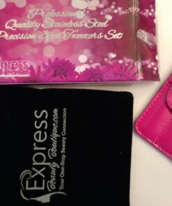 Express Beauty Boutique Tweezers 3pcs Set Pink Case Professional Quality Stainless Steel Precision Eyebrow Tweezer for Ingrown Hair Shaping Eyebrows. 44 71Z6edo0A8L