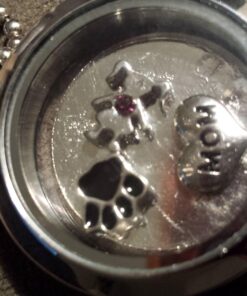 Silver MOM Heart Floating Charm 5 71Z6hJvi1RL