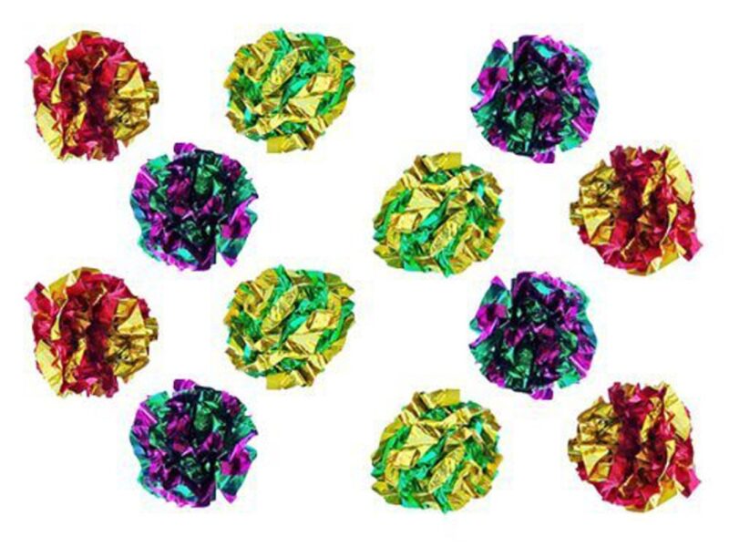 Catalog 1 PETFAVORITES Original Mylar Crinkle Balls Cat Toys - 12 Pack