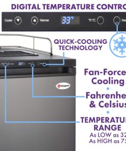 Kegco K309SS-124" Wide Homebrew Single Tap Stainless Steel Digital Kegerator 19 71Z8DK5TLQL