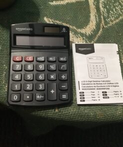 Amazon Basics LCD 8-Digit Desktop Calculator, 1 Pack, Small, Black 24 71Z8FgZxGEL