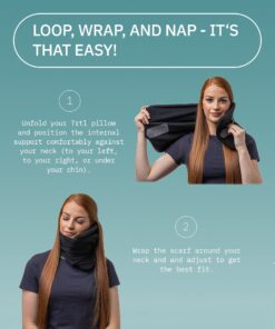trtl Travel Pillow for Neck Support- Super Soft Neck Pillow with Shoulder Support and Cozy Cushioning Lightweight and Easy to Carry - Machine Washable - Black 26 71Z8GLKLHHL