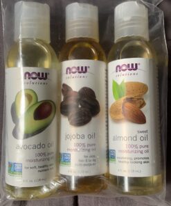 Now Foods Variety Moisturizing Oils Sampler: Sweet Almond, Avocado, and Jojoba Oils - 4oz. Bottles each 36 71Z8V0cnjQL