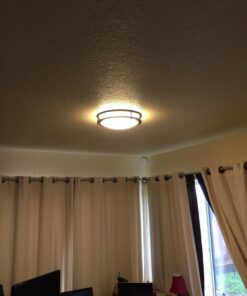 LB72120 LED Flush Mount Ceiling Light, 12 inch, 15W (150W Equivalent) Dimmable 1200lm, 3000K Warm White, Oil Rubbed Bronze Round Lighting Fixture for Kitchen, Hallway, Bathroom, Stairwell 34 71Z8hnj7HxL