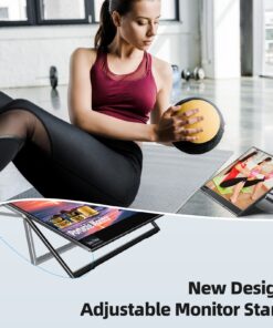 InnoView Portable Monitor for Laptop, 15.6 Inch FHD 1080P IPS Eye Care Screen with Stand 180° Adjustable, Dual Speaker Travel Monitor for Laptop PC MAC Phone PS5/4 Xbox Switch 17 71Z9JTQxnHL