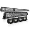 Rigidhorse LED Light Bar Kit 52 Inch 22 Inch Triple Row Flood Spot Beam Combo 32000LM 6500k 4PCS 4 Inch LED Cube Pods IP68 Chip Fog Offroad Work Driving LED Light Bars for Truck SUV ATV 4x4 50+20+4 led light bar kit 6 71ZA62WBZwS