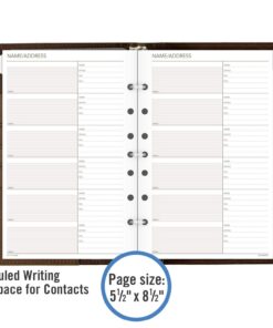 AT-A-GLANCE Day Runner Harrison Phone and Address Book, Directory, 5-1/2" x 8-1/2", Size 4, Brown (1124-0286) 8 71ZATY6gU7L