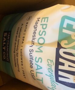 Epsoak Epsom Salt 19 lb Resealable Bulk Bag, Magnesium Sulfate USP. Unscented, Made in The USA, Cruelty-Free Certified 19 Pound (Pack of 1) 31 71ZAb06Jb6L 1
