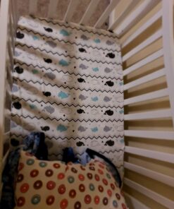 Stretchy Fitted Crib Sheets Set BROLEX 2 Pack Portable Crib Mattress Topper for Baby Boys Girls,Ultra Soft Jersey,Full Standard,Elephant & Whale Grey Teal 36 71ZAcS7FE1L 2