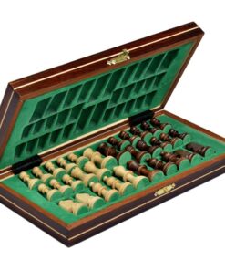 Travel Magnetic Chess Set w/ Wooden 10.4" Board and Chessmen 12 71ZBgQfSML