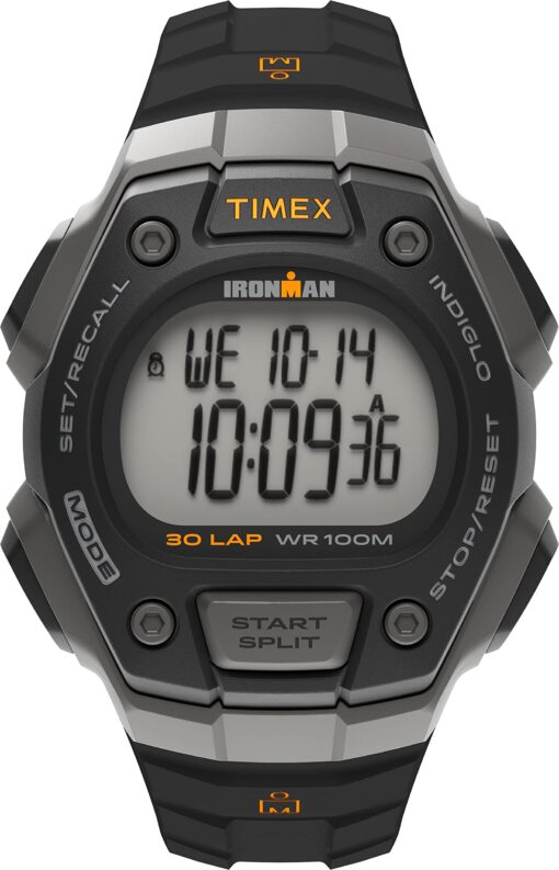 Timex Ironman Classic 30 Full-Size 38mm Watch Black/Silver-Tone