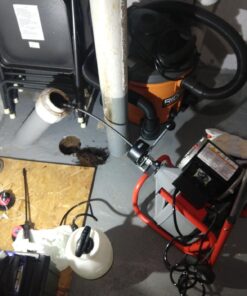 RIDGID 26998 Model K-400 Drain Cleaning 120-Volt Drum Machine Kit with C-45IW 1/2" x 75' Cable, White, Black, Red 33 71ZCKuHN6L