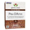 NOW Foods, Pau D'Arco Tea, A Traditional Herbal Experience, Overall Wellness, Premium Unbleached Tea Bags with No-Staples Design, 24-Count 24 Count (Pack of 1) 51 71ZCZo7nDL