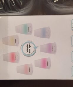 InnoGear Essential Oil Diffuser, Upgraded Diffusers for Essential Oils Aromatherapy Diffuser Cool Mist Humidifier with 7 Colors LED Lights 2 Mist Mode Waterless Auto Off for Home Office Room, White Basic White 37 71ZCnoElNnL