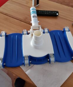 SWIMLINE HYDROTOOLS Manual Vacuum Head Attachment For Inground & Above Ground Pools |Weighted Flexible Swimming Pool Vac Head Rectangle Shape W/ Wheels| Swivel Hose 1-1/4 or 1-1/2’’| Clean 8150 Concrete Vac 37 71ZDIwXjwL