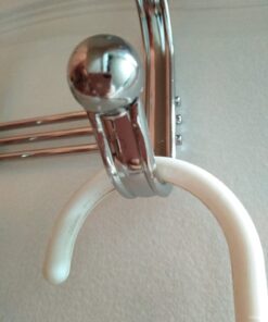 iDesign York Lyra Steel Over-The-Door 6-Hook Storage Rack - 8.38" x 5.25" x 11", Chrome 26 71ZDMBZPpgL