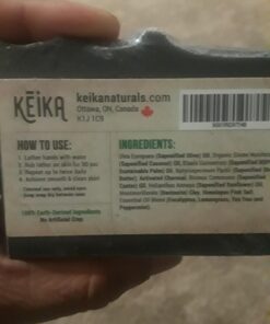 Keika Charcoal Black Soap Bar for Eczema, Psoriasis, Face, Body, Men Women Teens with Oily Skin, 5 oz. 5 Ounce (Pack of 1) 39 71ZDdrZhoVL