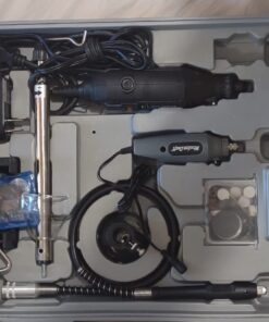 GOXAWEE Rotary Tool Kit with MultiPro Keyless Chuck and Flex Shaft -140pcs Accessories Variable Speed Electric Drill Set for Handmade Crafting Projects and DIY Creations Black 36 71ZF AoOWJL