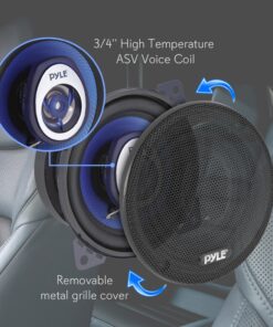 Alternative view of Pyle 4" Car Sound Speaker (Pair) - Upgraded Blue Poly Injection Cone 2-Way 180 Watt Peak w/ Non-fatiguing Butyl Rubber Surround 110 - 20Khz Frequency Response 4 Ohm & 3/4" ASV Voice Coil - PL42BL