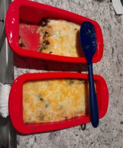 SILIVO Silicone Bread and Loaf Pans (2 Pack) - Nonstick Silicone Baking Mold for Homemade Loaf, Bread and Meatloaf - 8.9x3.7x2.5 inch Set of 2 35 71ZG YxXRaL