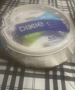 Dixie 10 Inch Paper Plates, Dinner Size Printed Disposable Plate, 204 Count (3 Packs of 68 Plates) White 36 71ZGCvmDuOL