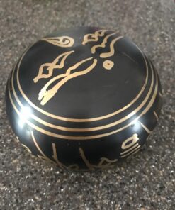 4" Exquisite Tibetan Singing Bowl Set for Meditation ~ Auspicious Eight Lucky Symbols, Buddha Eye & Dorje Painted ~ Silk Cushion & Wooden Mallet Included ~Handmade in Nepal by Thamelmart 43 71ZGTx0ChSL