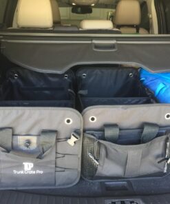 TRUNKCRATEPRO Trunk Organizer for Car, SUV, Truck | Premium Adjustable Multi Compartments Collapsible Car Trunk Organizer with Securing Straps & Non-Slip Bottom (Large Size, Black) Large 37 71ZH FPouRL